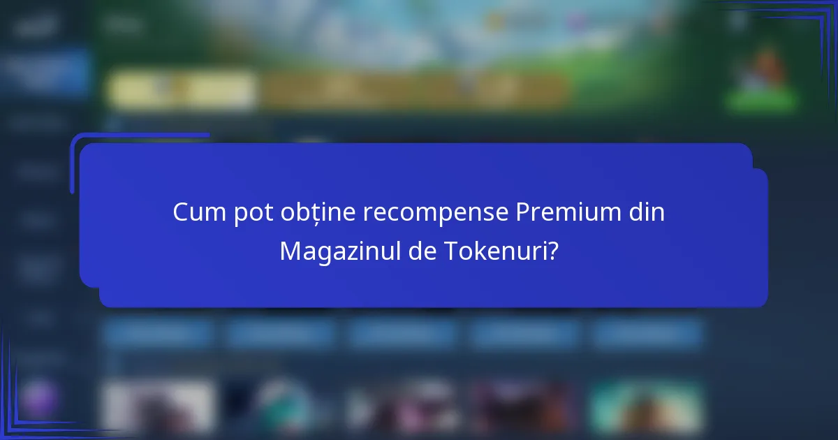 Cum pot obține recompense Premium din Magazinul de Tokenuri?