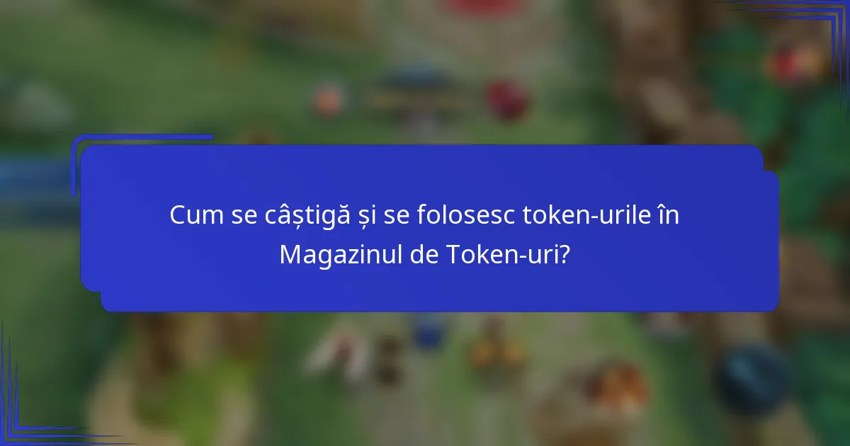 Cum se câștigă și se folosesc token-urile în Magazinul de Token-uri?