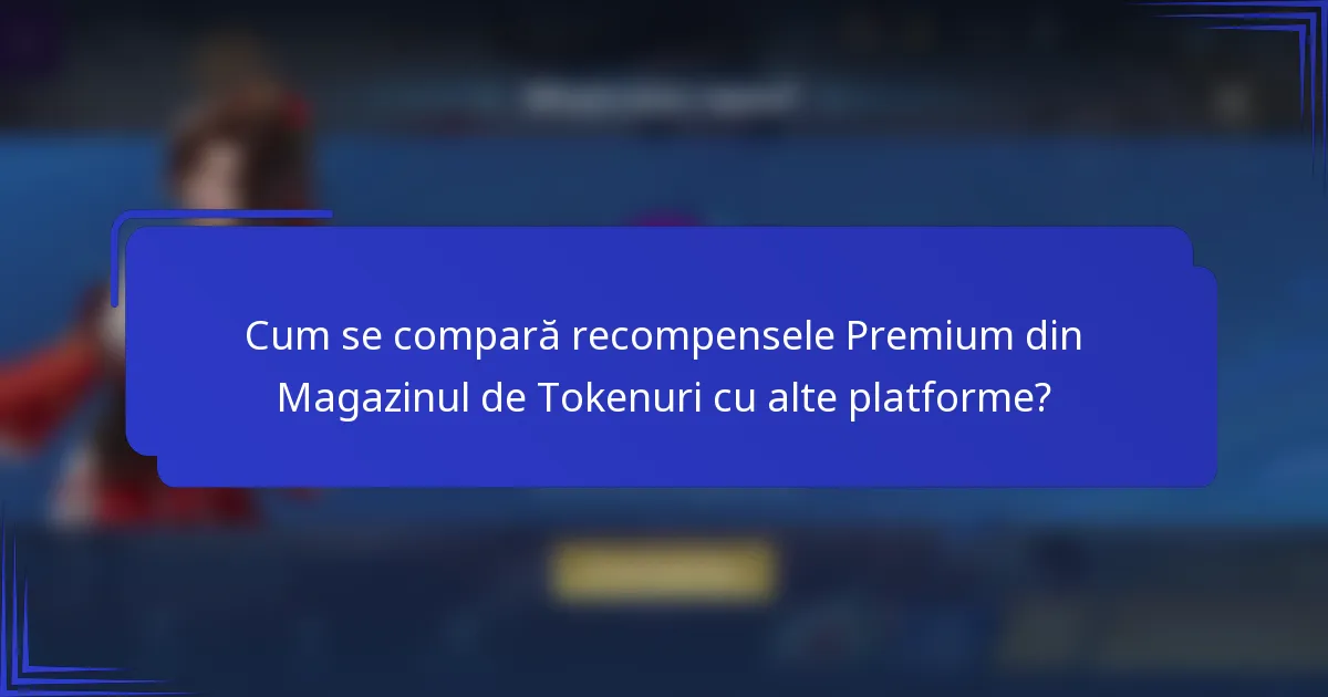 Cum se compară recompensele Premium din Magazinul de Tokenuri cu alte platforme?
